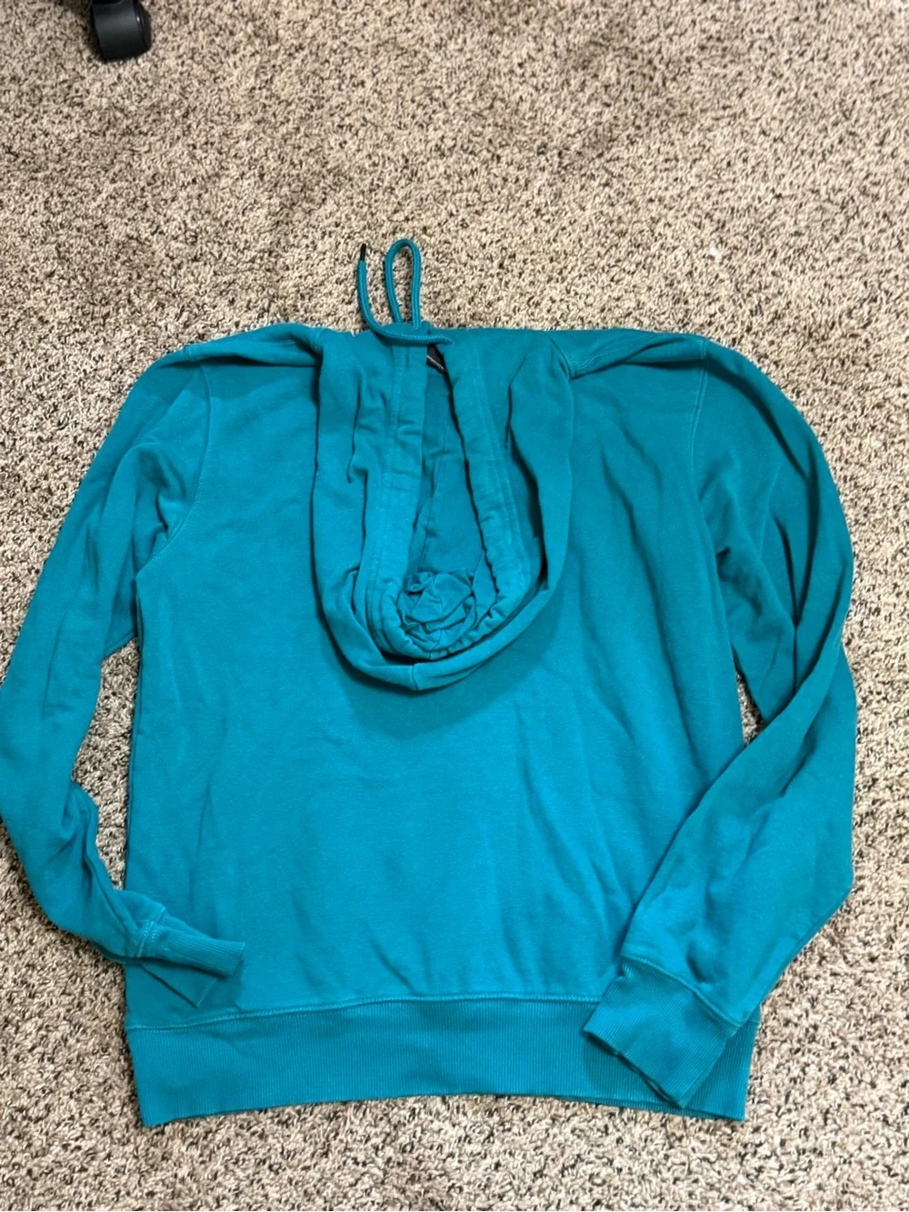 The North Face Teal Pullover Hoodie with White Logo